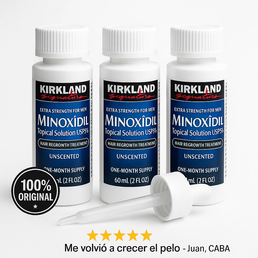 Minoxidil Kirkland Original – El Tratamiento Capilar Nº1 Importado de EE.UU.